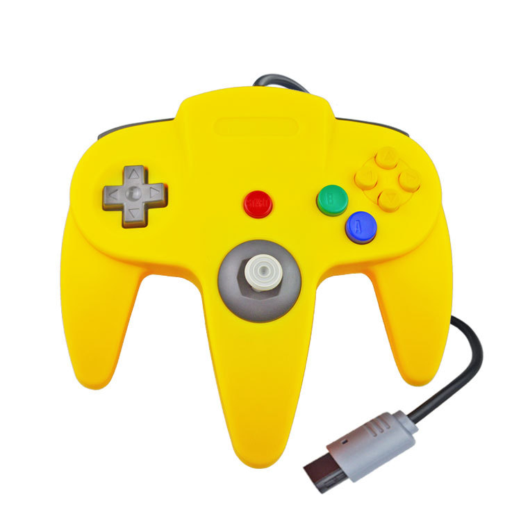 Yellow Color For Nintendo 64 N64 Wired Game Controller Joystick Console Plug