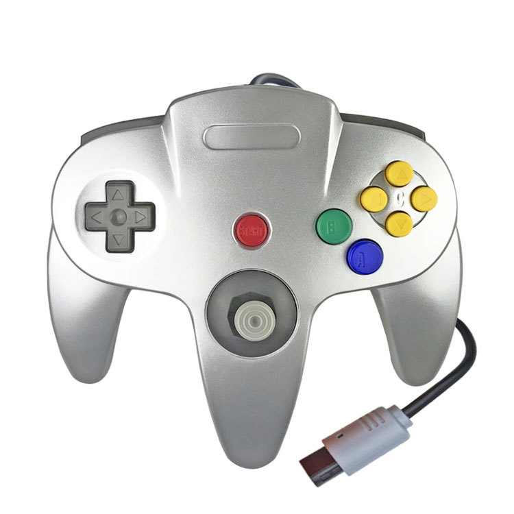 Sliver Color Wired Game Controller Joystick Gamepad For Nintendo 64 N64 Console Plug